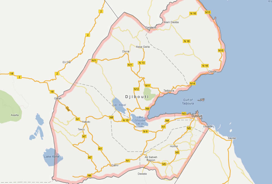 carte du djibouti